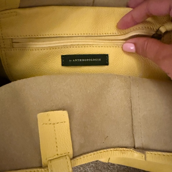 Anthropologie Sunny Yellow Tote Bag - Picture 2 of 2